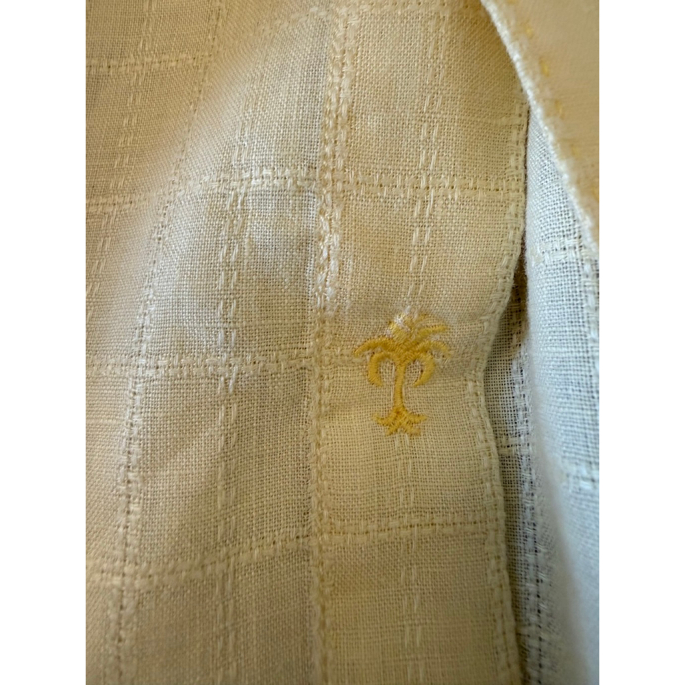 Tommy Bahama men's yellow 100 % linen casual coastal shirt size 2XB - Picture 7 of 10